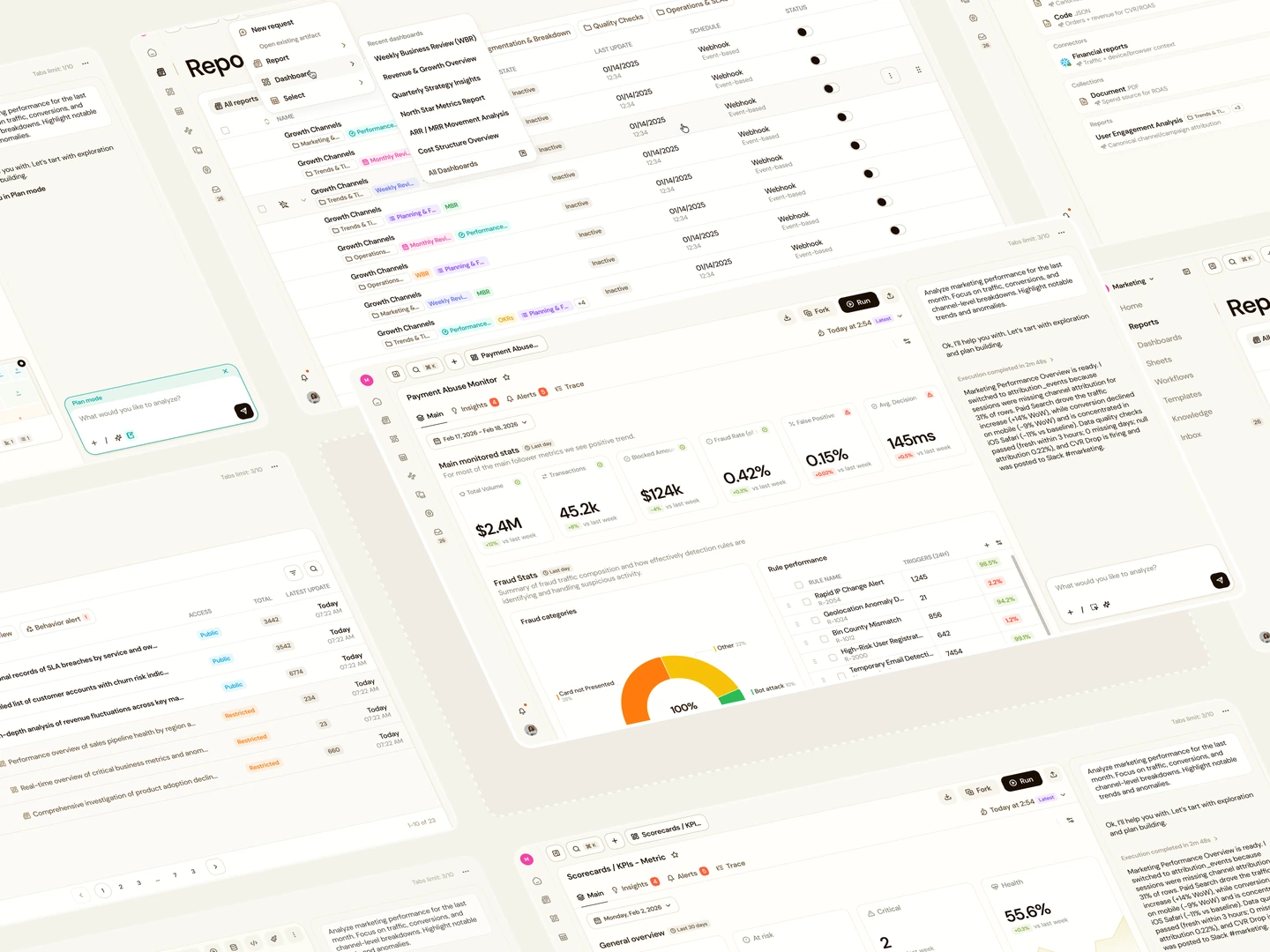 Terrabase report library, dashboards, source views, and&nbsp;contextual AI controls